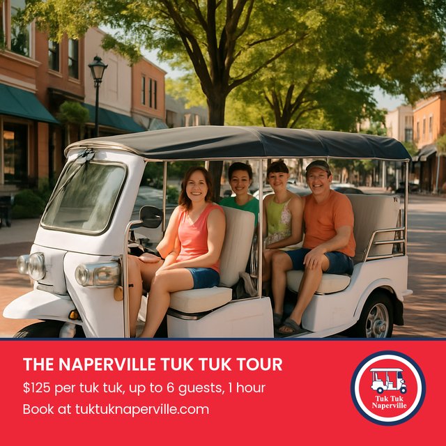 Designed post: the Naperville tuk tuk tour